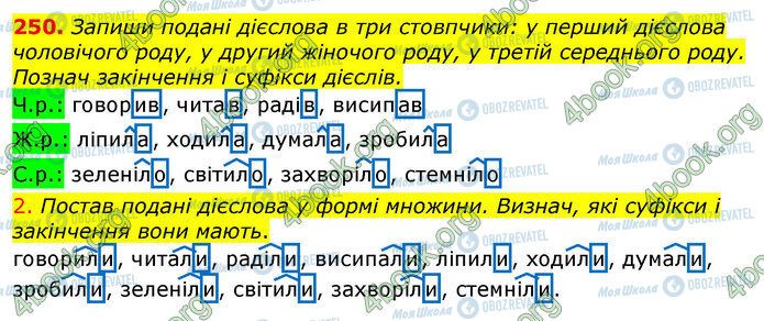 ГДЗ Українська мова 4 клас сторінка 250